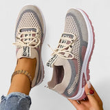 Koda | Women's Mesh Chunky Sole Lace-Up Trainers Colour Block