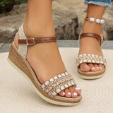 Amara™ | Boho Woven Wedge Sandals