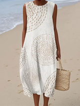 Ashleigh™ | Sleeveless Maxi Dress with Textured Design