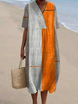Paige™ | Geometric Striped Dress