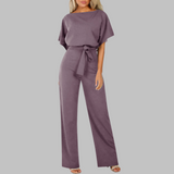 Stella | Women's Batwing Sleeve Tie Waist Wide Leg Jumpsuit