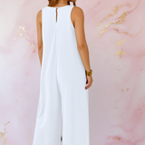 Aria | Women's Wide Leg Sleeveless Jumpsuit V-Neck
