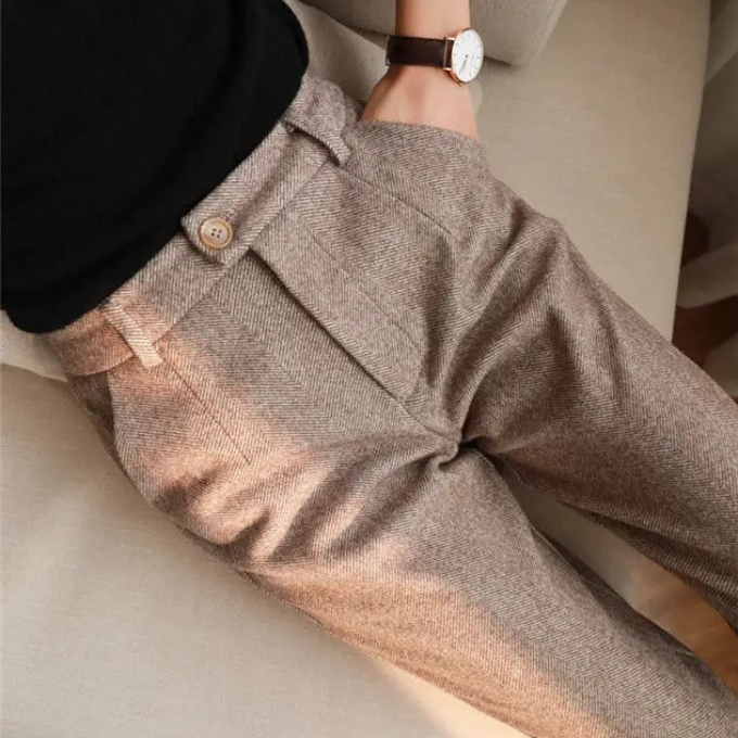 Men’s Tailored Herringbone Pants