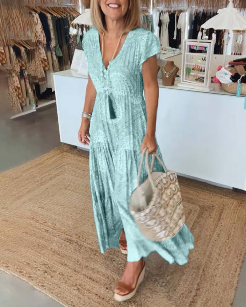 Charlotte™ | Elegant V-Neck Dress