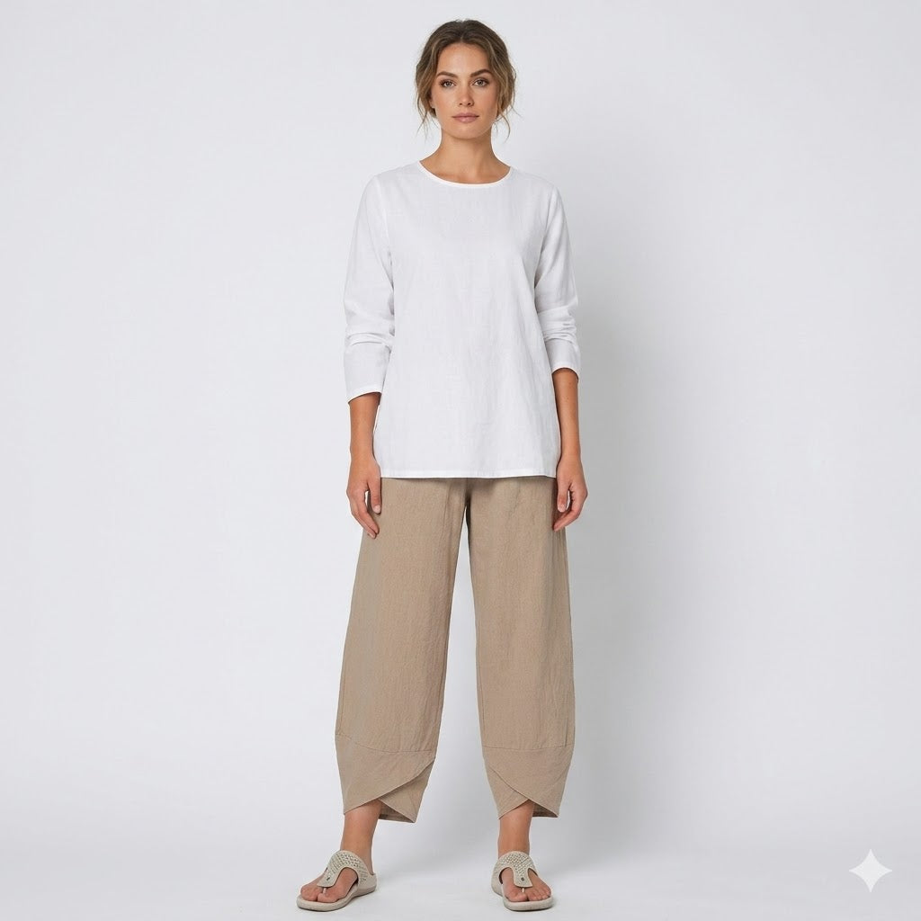 Women’s Relaxed Linen-Blend Pants