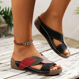 Petra | Women's Slip-On Wedge Sandals Open Toe Comfort