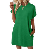 Pippa | Women's T-Shirt Dress Short Sleeve Round Neck Casual Mini Dress