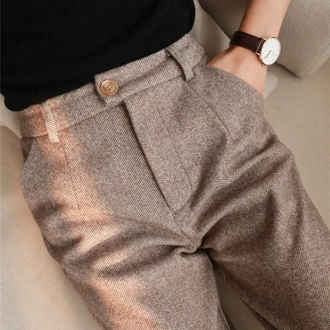 Men’s Tailored Herringbone Pants