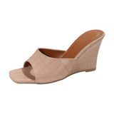 Monroe Faux Snake Leather Wedges