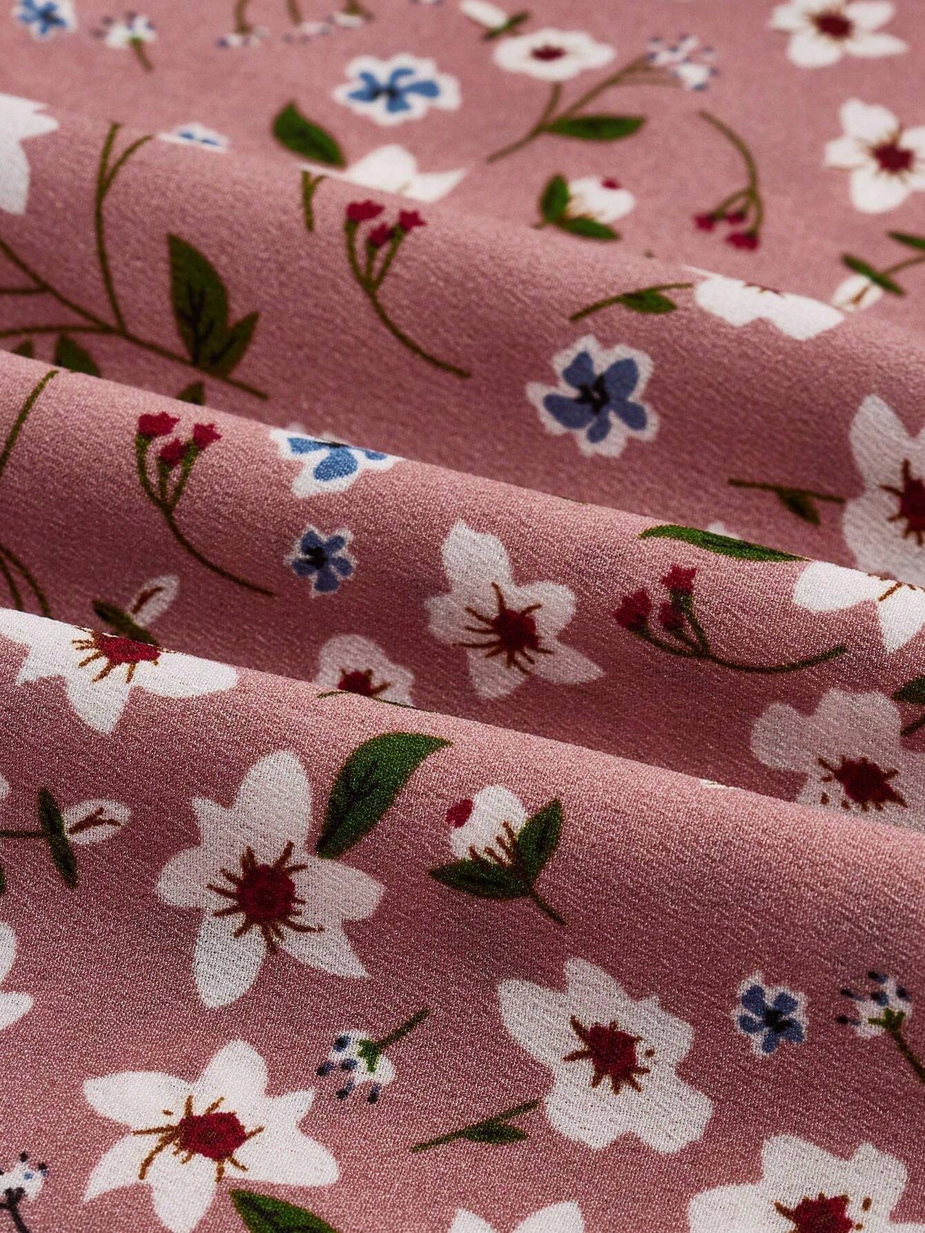 Blossom | Women's Floral Maxi Dress Long Sleeve Round Neck
