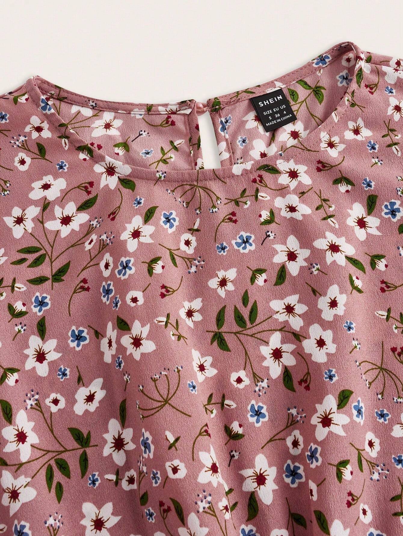 Blossom | Women's Floral Maxi Dress Long Sleeve Round Neck