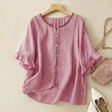 Gia™ | Embroidered Ruffle Sleeve Blouse