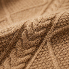 Women’s Cable-Textured High-Neck Sweater