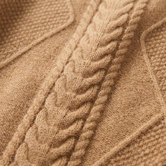 Women’s Cable-Textured High-Neck Sweater