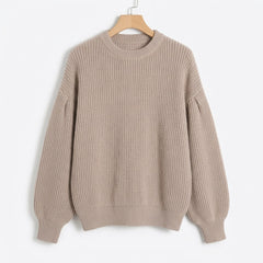 Women’s Balloon-Sleeve Ribbed Knit Sweater