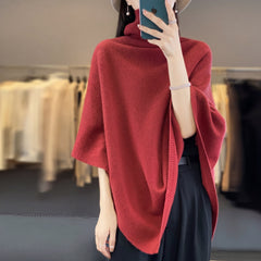Women's Milan Fine Knit Shawl Jacket - Red