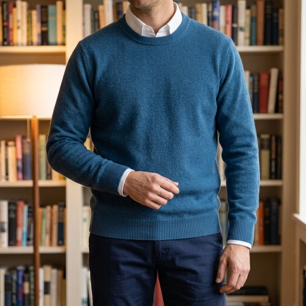 Julian Soft Knit Men's Sweater - Blue