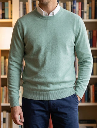 Julian Soft Knit Men's Sweater - Mint Green