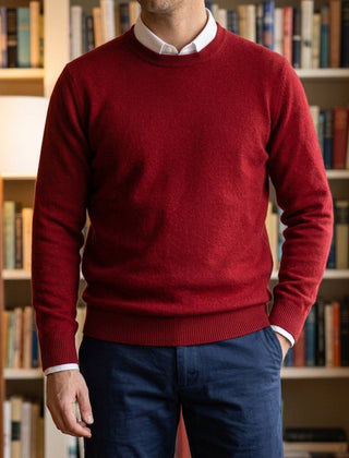 Julian Soft Knit Men's Sweater - Burgundy