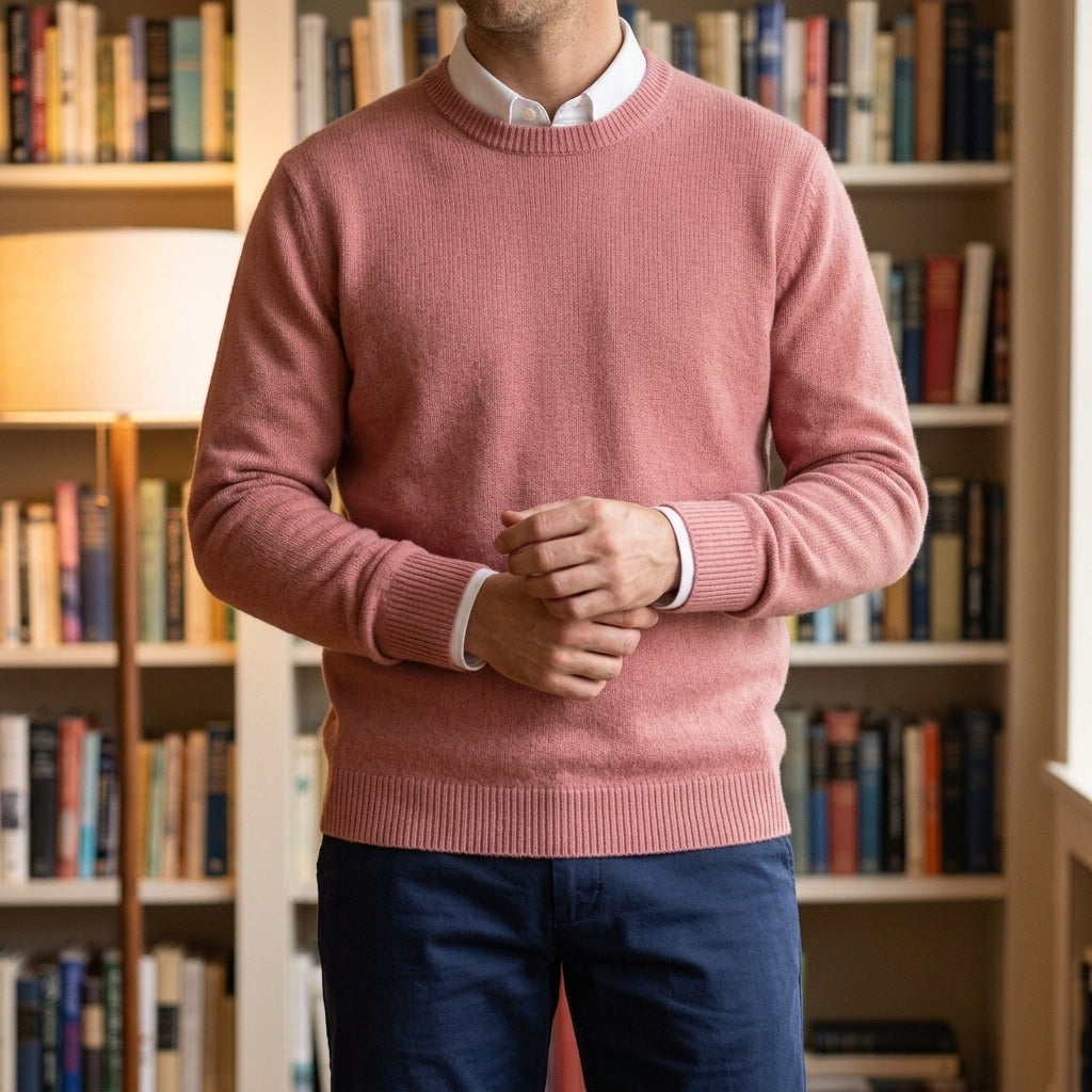 Julian Soft Knit Men's Sweater - Pink