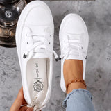 Penny | Women's Low Profile Lace-Up Canvas Sneakers Flat