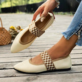 Elira | Women's Mary Jane Flat Shoes Pointed Toe Elastic Strap Flats