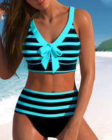 Regina™ | Striped High-Waisted Bikini