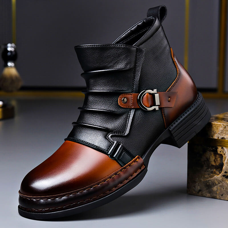 Willson Genuine Leather Men's Boots - Cognac Brown
