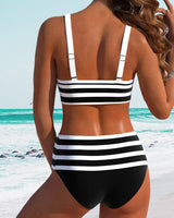 Regina™ | Striped High-Waisted Bikini