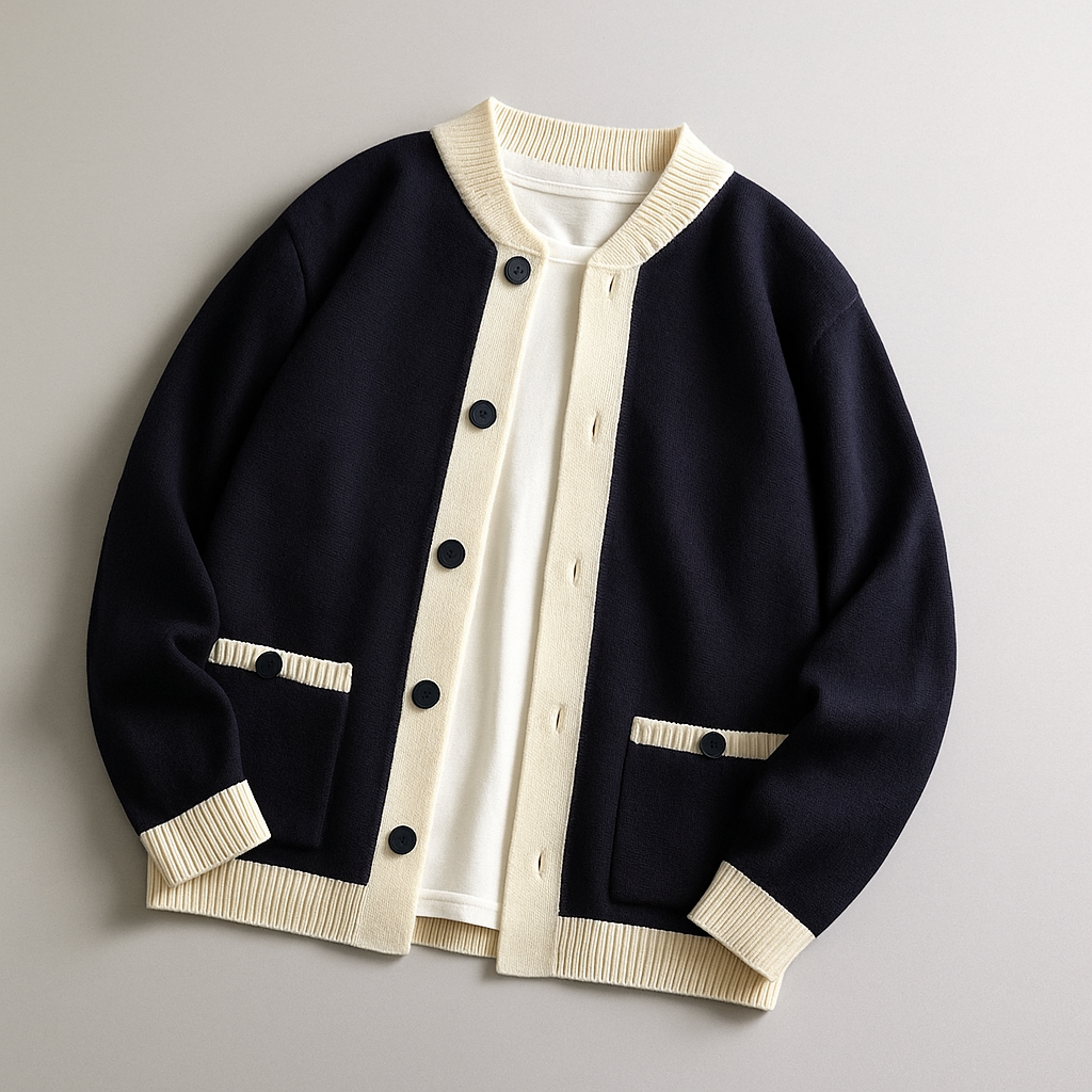 Wexley Knit Men's Cardigan - Navy Blue