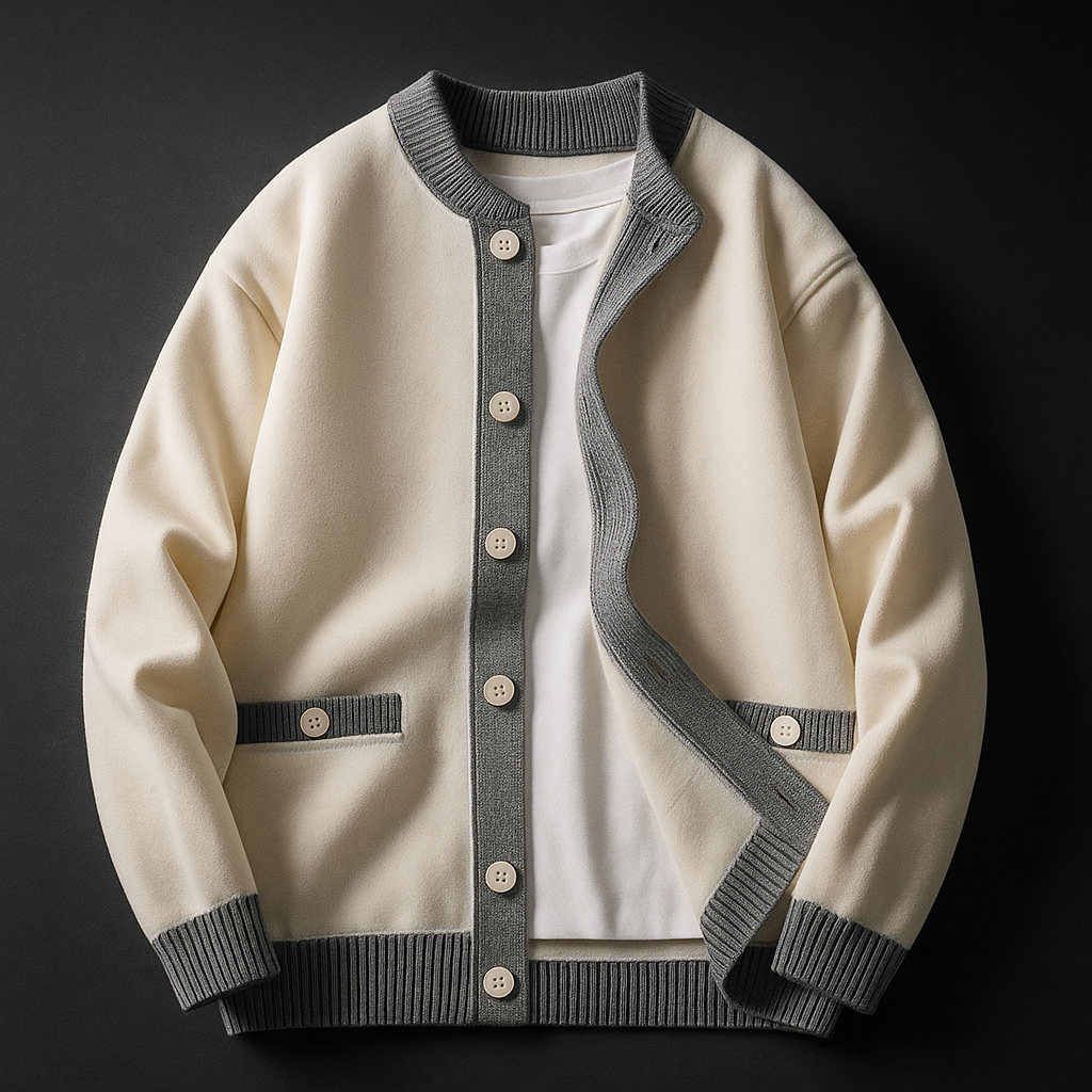 Wexley Knit Men's Cardigan - Ivory