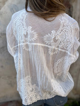 Audette - Elegant Embroidered Lace Blouse