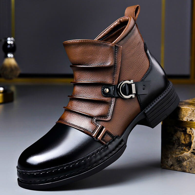 Willson Genuine Leather Men's Boots - Oak Brown
