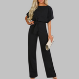 Stella | Women's Batwing Sleeve Tie Waist Wide Leg Jumpsuit