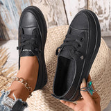 Penny | Women's Low Profile Lace-Up Canvas Sneakers Flat