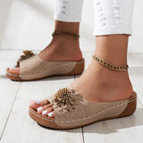 Flora | Women's Wedge Sandals Slip-On Open Toe Comfort Sandals
