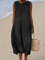 Ashleigh™ | Sleeveless Maxi Dress with Textured Design
