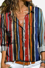 Vivienne | Women's Printed Shirt Long Sleeve Abstract Print Button-Up Top