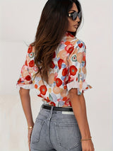 Poppy | Women's Floral Print Long Sleeve Button-Up Shirt