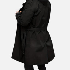 Men’s Double-Breasted Back-Belt Trench Coat