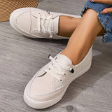 Penny | Women's Low Profile Lace-Up Canvas Sneakers Flat