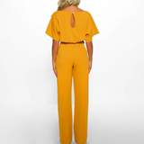Nadia | Women's Wide-Leg Jumpsuit with Flutter Sleeves & Tie Waist