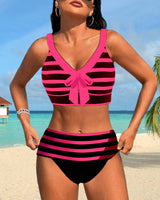 Regina™ | Striped High-Waisted Bikini