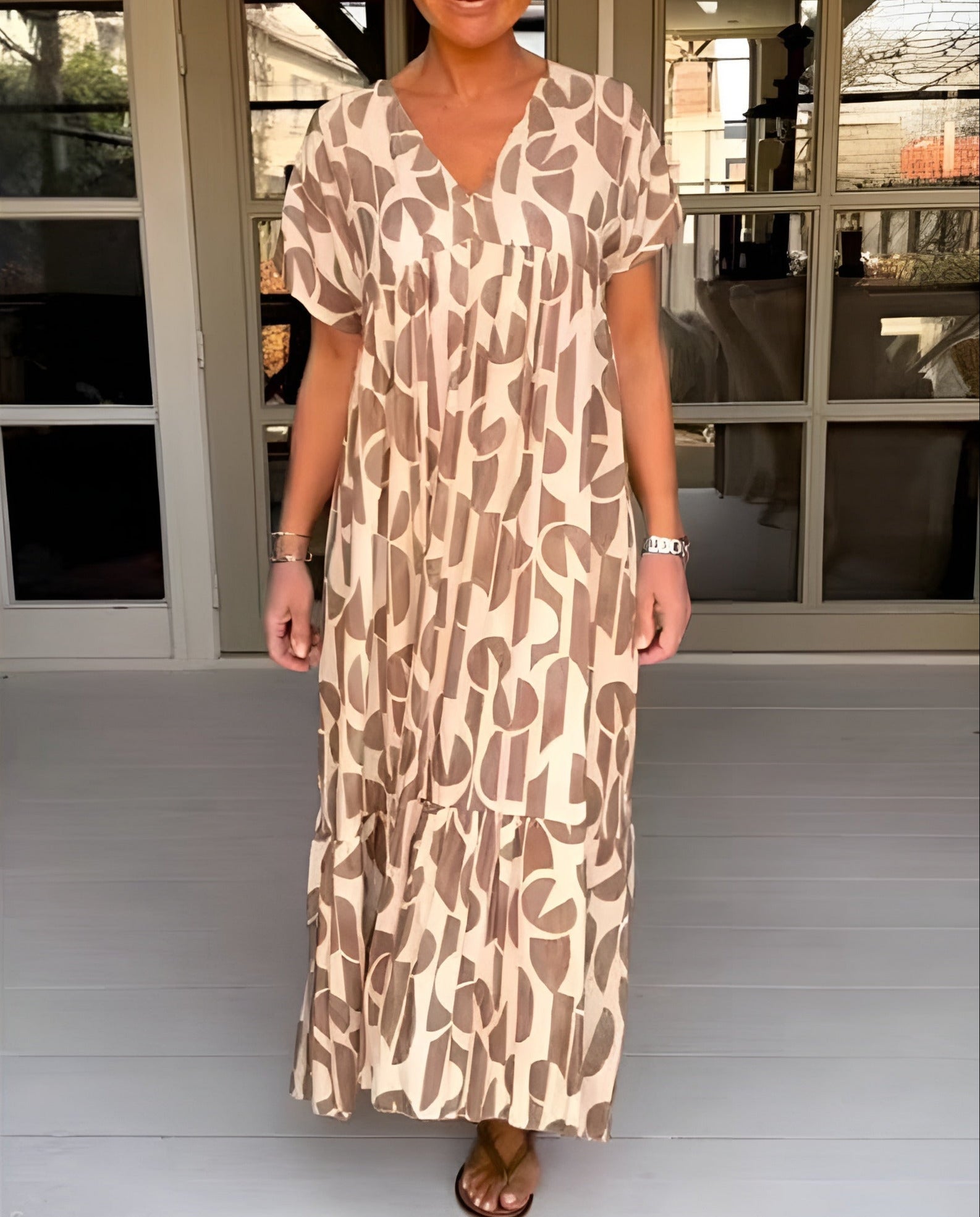 Colette | Fluid Dress with V-Neck