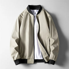 Men’s Lightweight Softshell Bomber Jacket in Beige