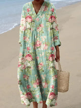Ashlee™| Floral Rose Print Dress