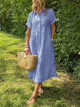 Corinne™ | Striped Button-Up Shirt