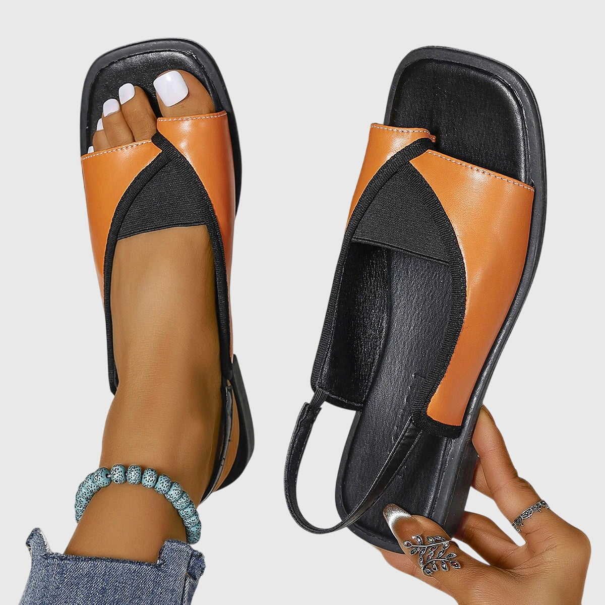Talia | Women's Orthopedic Slingback Flat Sandals Open Toe