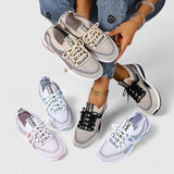 Koda | Women's Mesh Chunky Sole Lace-Up Trainers Colour Block