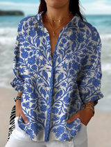Frederikke™ | Blue Garden Blouse